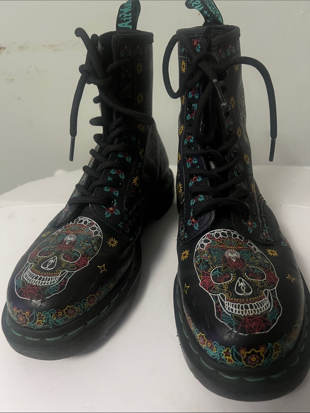 DR MARTENS DOCS LIMITED EDITION 1460 SKULL BOOTS SIZE US M 6, W7